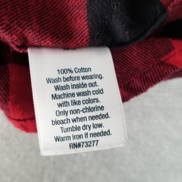 Urban Pipeline Long Sleeve Buffalo Check Plaid Button Down Shirt, Youth XL - Picture 4 of 6